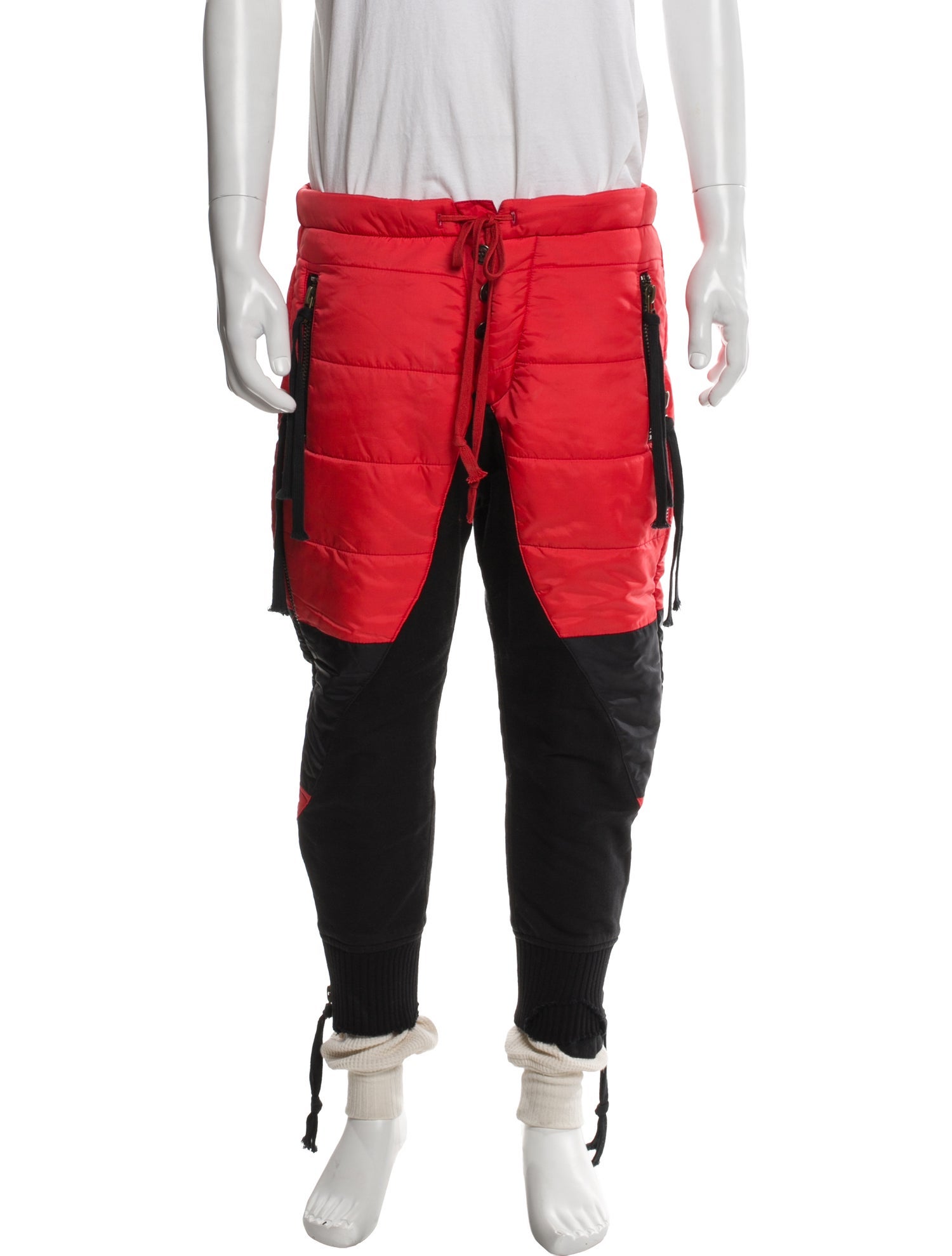 Greg Lauren Colorblock Pattern Sweatpants