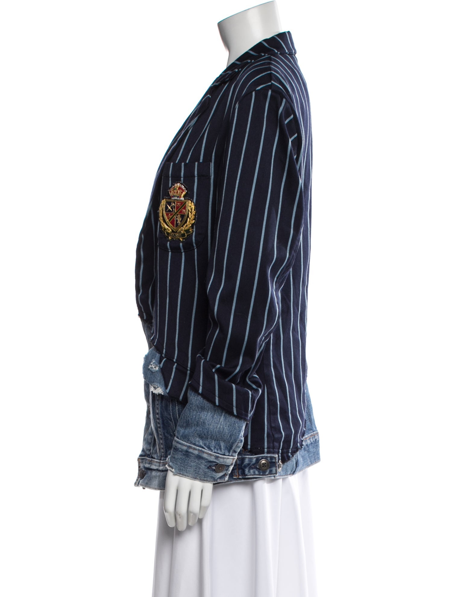 Greg Lauren Wool Striped Blazer