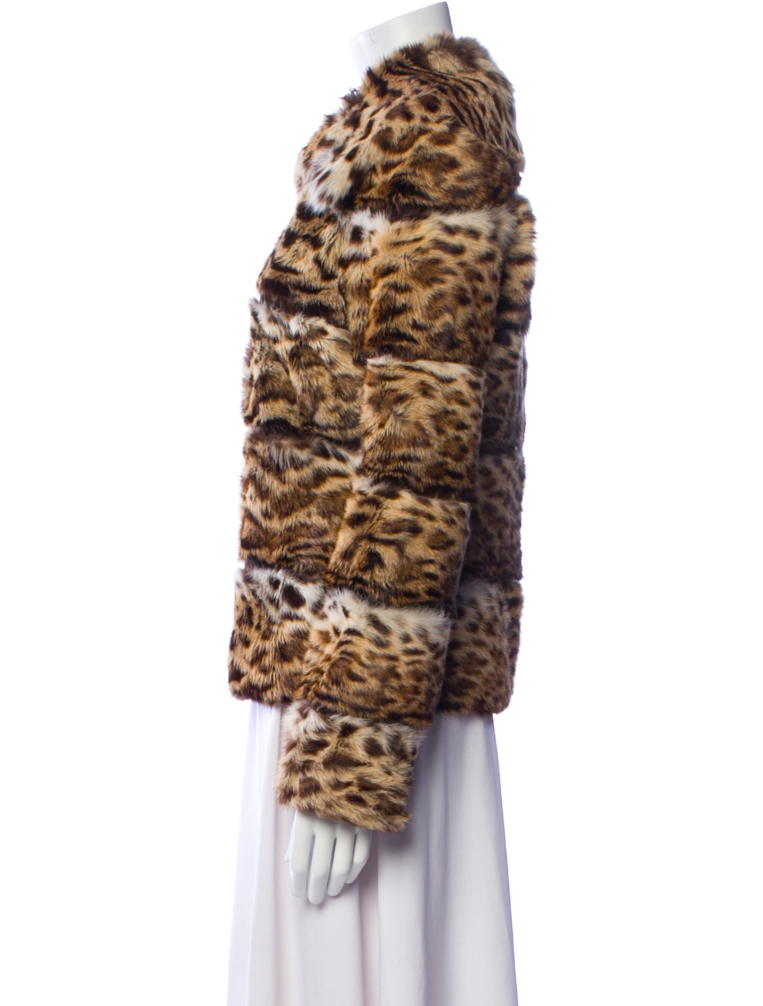 Giuliana Teso Fur Animal Print Fur Jacket