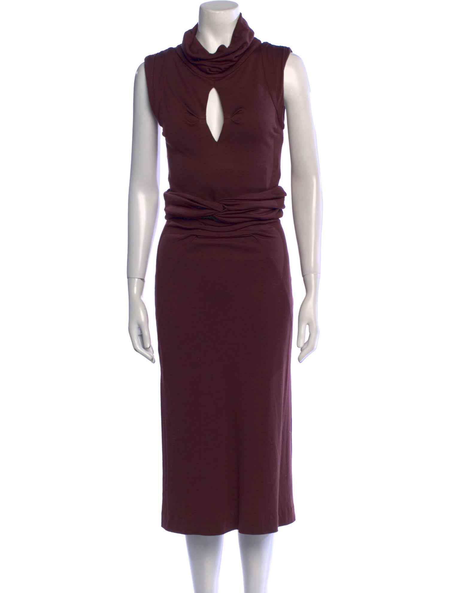 Giuliana Teso Cowl Neck Midi Length Dress