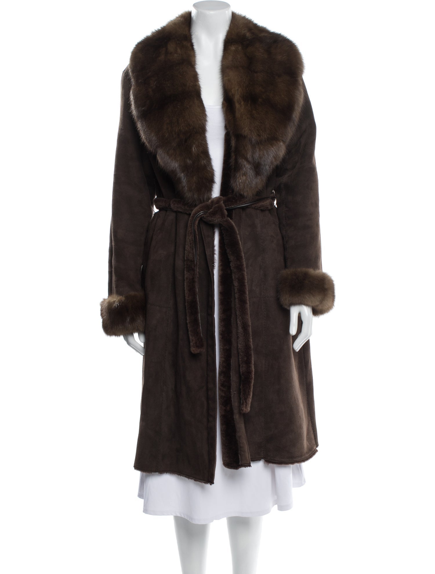 Giuliana Teso Leather Faux Fur Coat