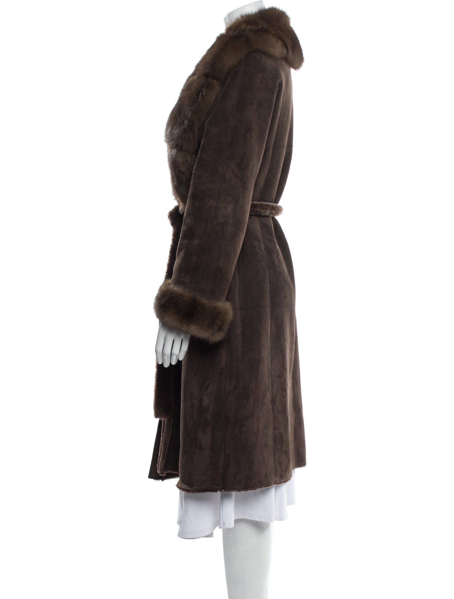 Giuliana Teso Leather Faux Fur Coat