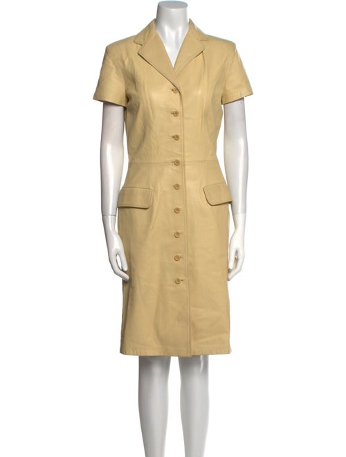 Giuliana Teso Leather Knee-Length Dress