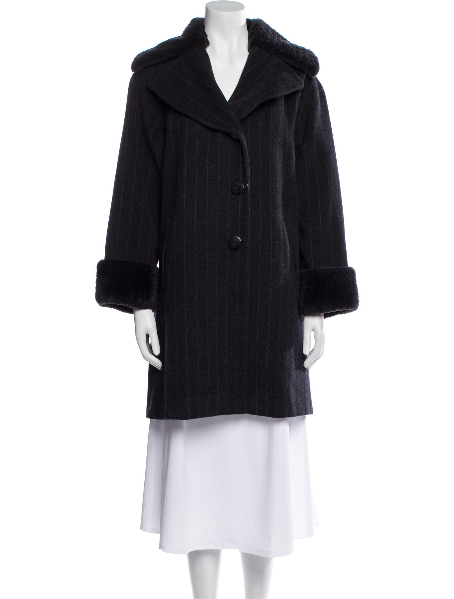 Giuliana Teso Virgin Wool Faux Fur Coat