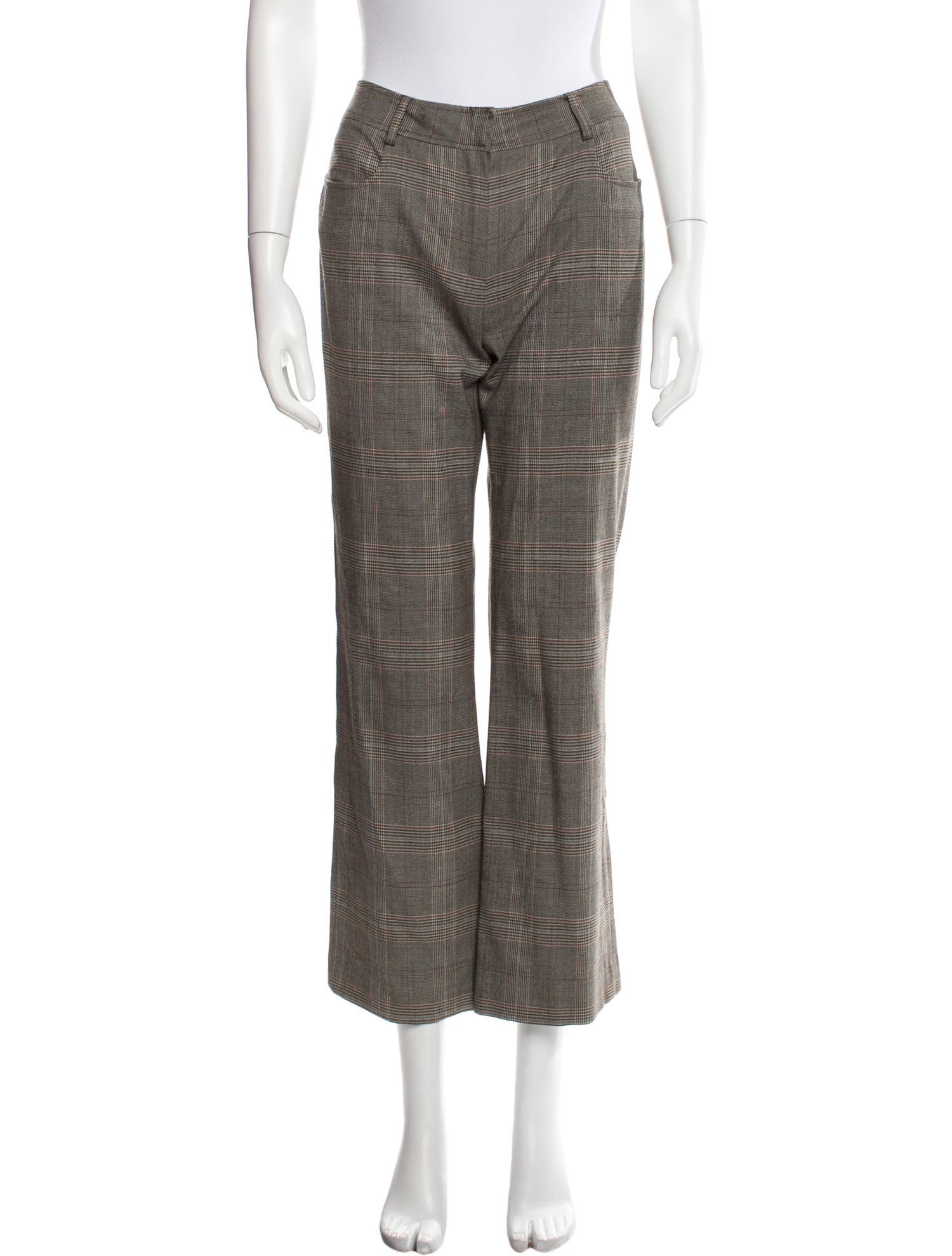 Giuliana Teso Plaid Print Wide Leg Pants