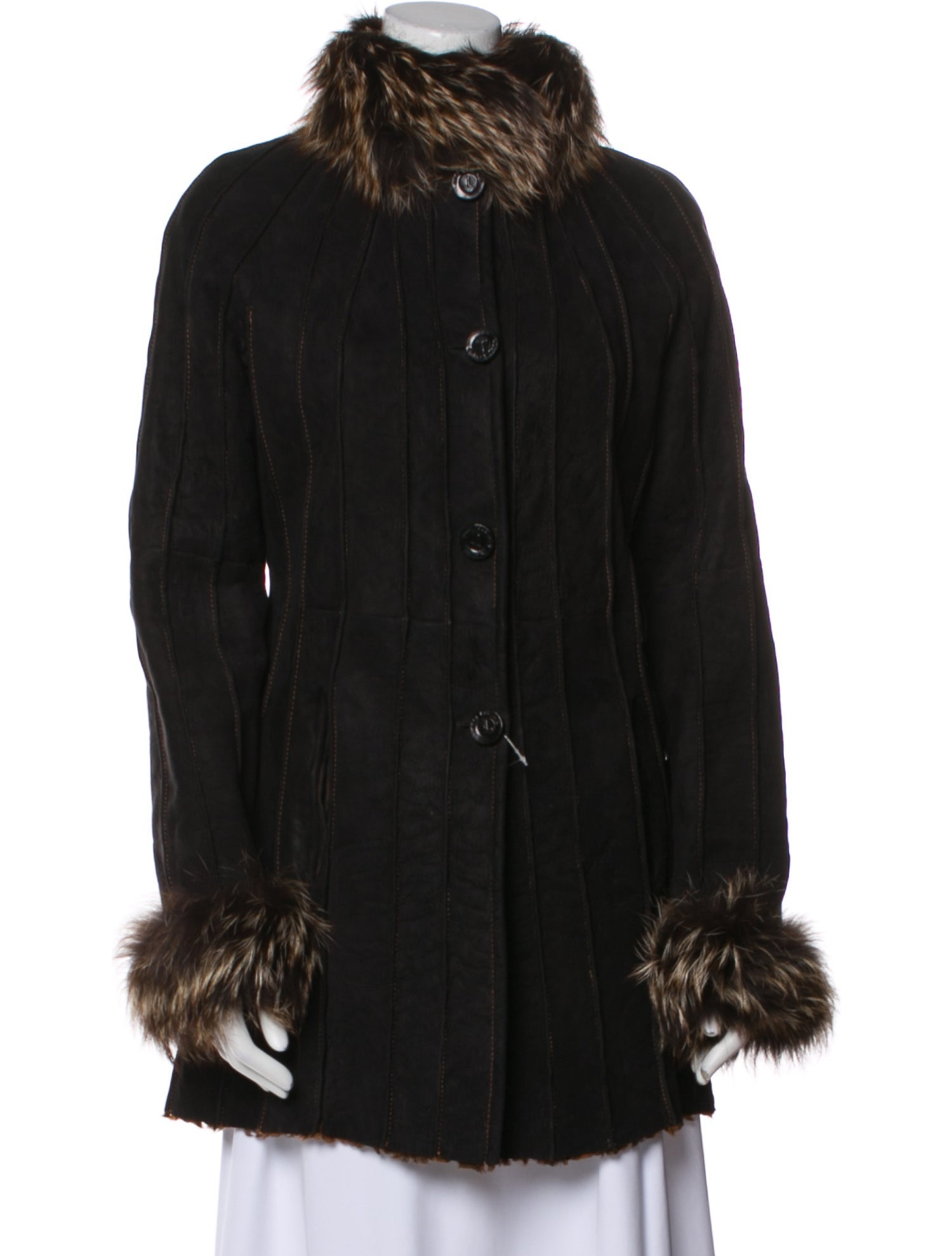 Giuliana Teso Suede Fur Coat