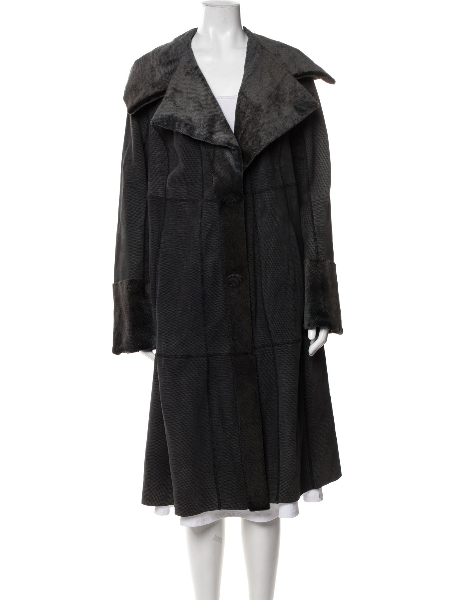 Yves Saint Laurent Vintage 1980's Fur Coat - Black Coats, Clothing