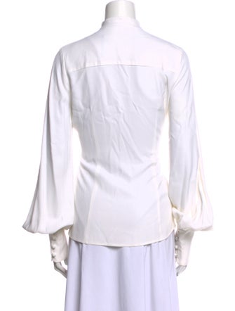 Giulietta Mock Neck Long Sleeve Button-Up Top