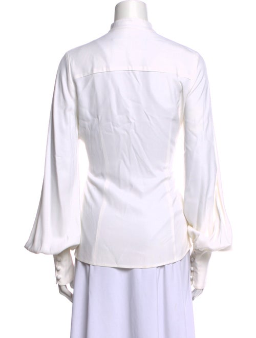 Giulietta Mock Neck Long Sleeve Button-Up Top