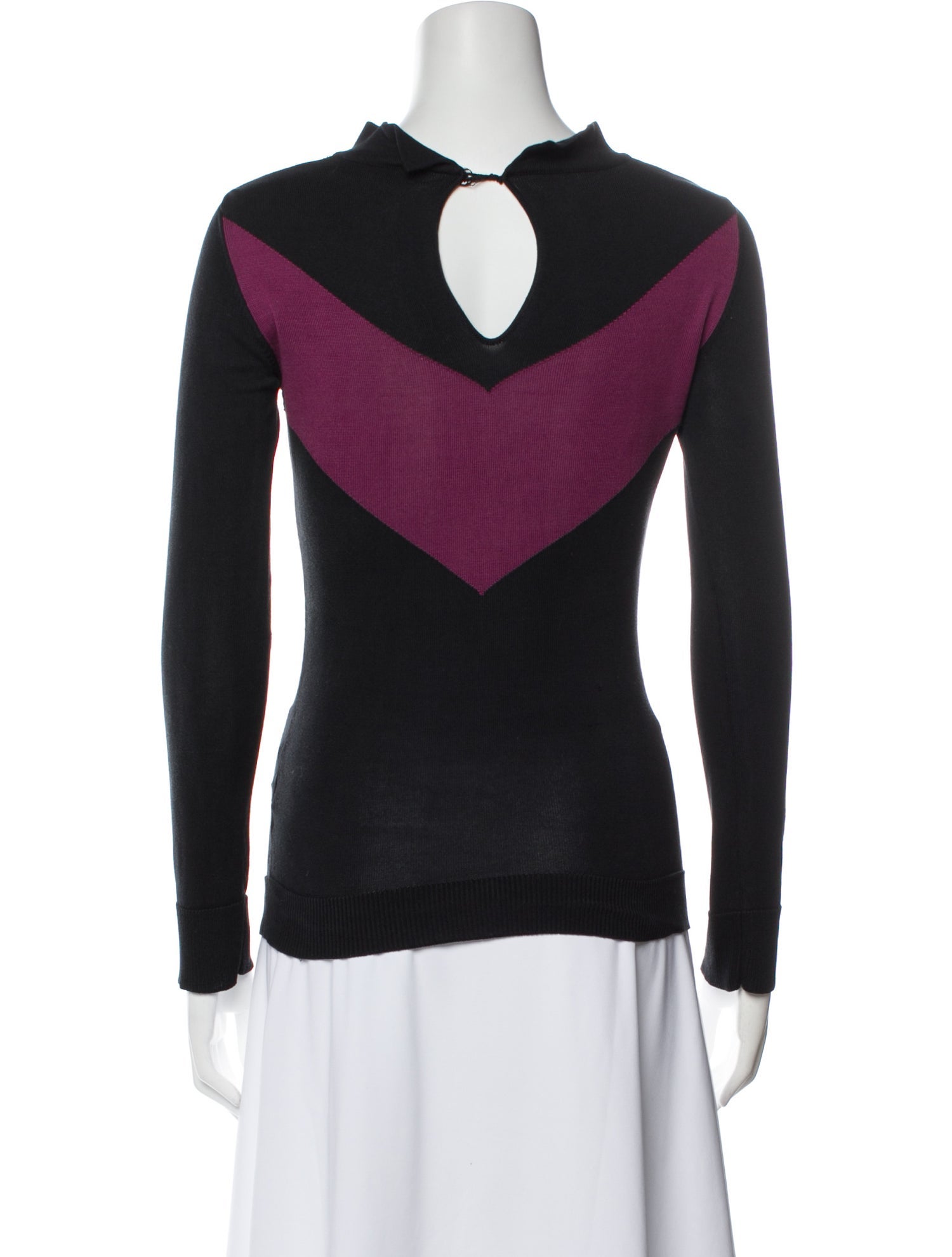 Giulietta Silk Colorblock Pattern Sweater