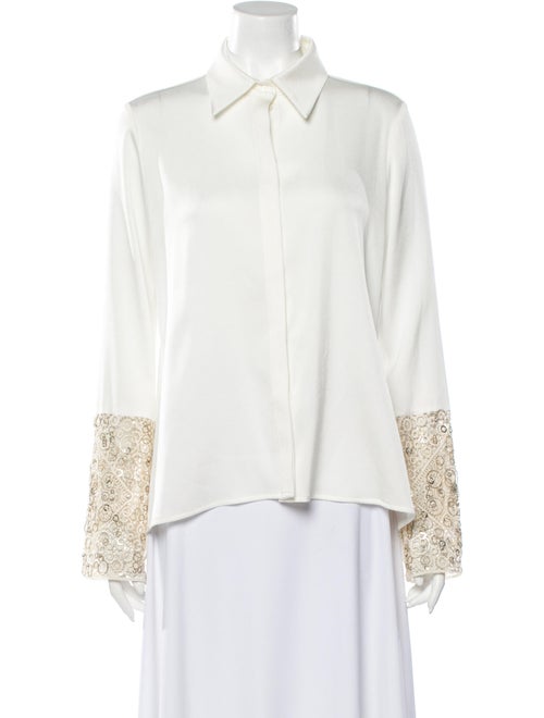 Galvan Long Sleeve Button-Up Top