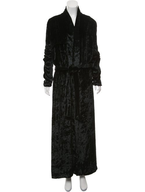 Galvan Long Wrap Coat Black
