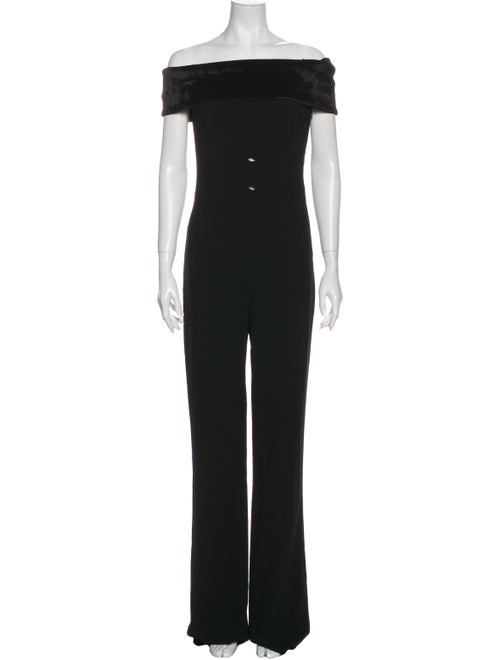 Galvan Off-The-Shoulder Jumpsuit Black