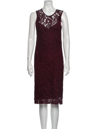 Galvan Lace Pattern Midi Length Dress
