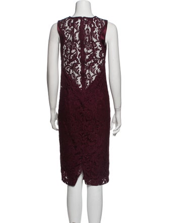 Galvan Lace Pattern Midi Length Dress