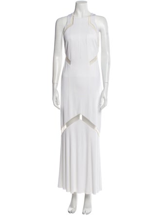 Galvan Square Neckline Long Dress