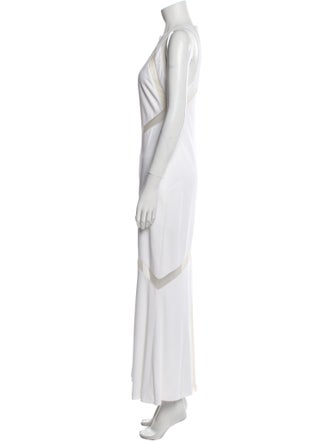 Galvan Square Neckline Long Dress
