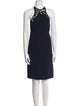 Galvan Halterneck Knee-Length Dress