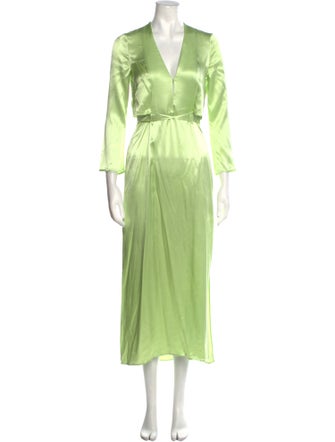 Galvan V-Neck Long Dress