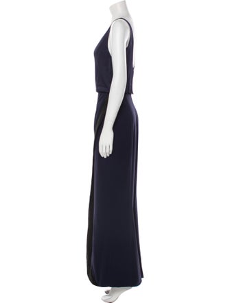 Galvan V-Neck Long Dress
