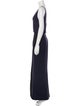 Galvan V-Neck Long Dress