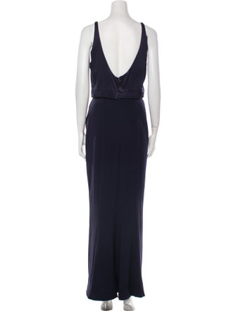 Galvan V-Neck Long Dress