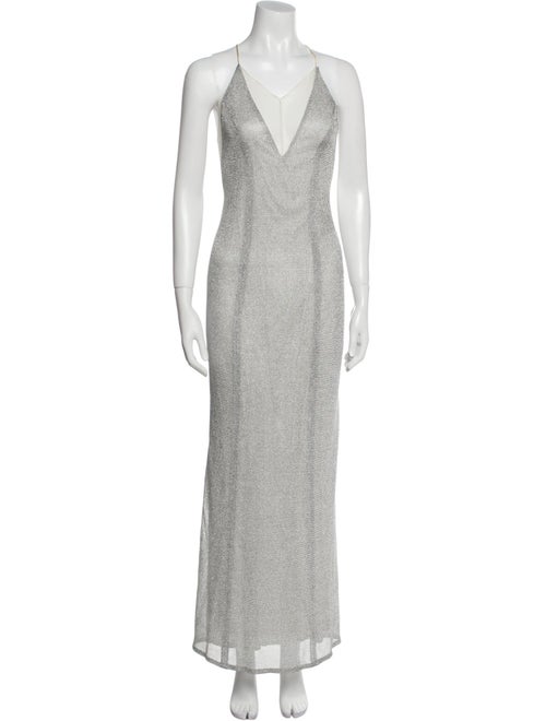 Galvan V-Neck Long Dress