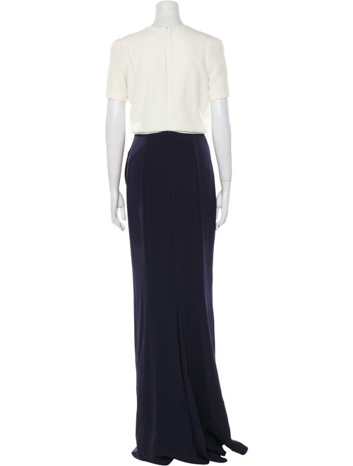 Galvan Colorblock Pattern Long Dress