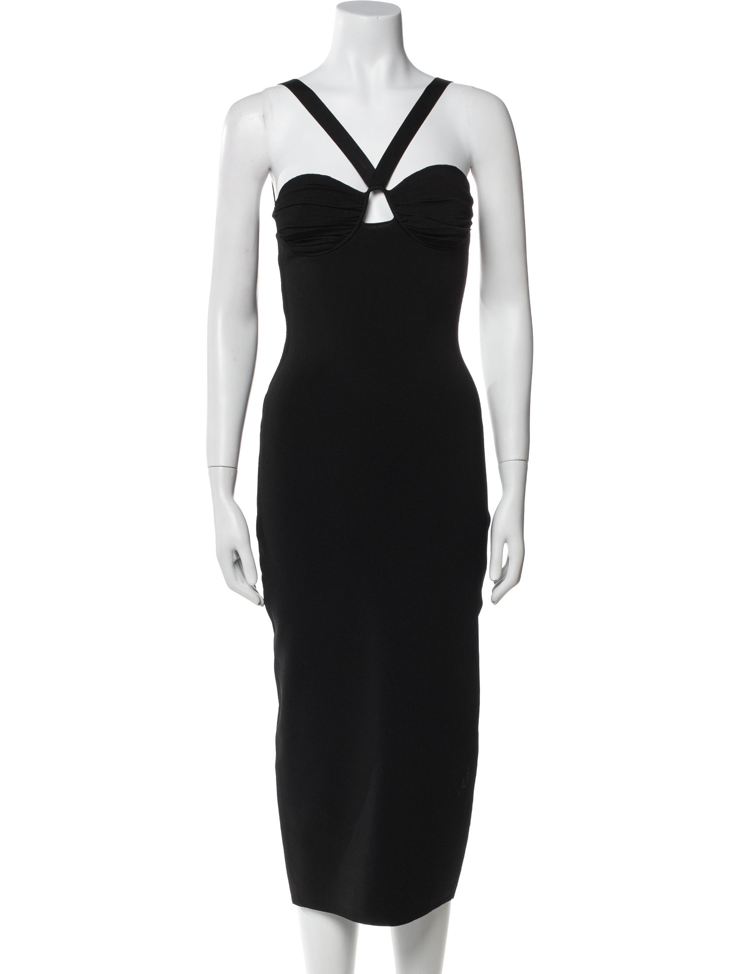 Galvan V-Neck Midi Length Dress