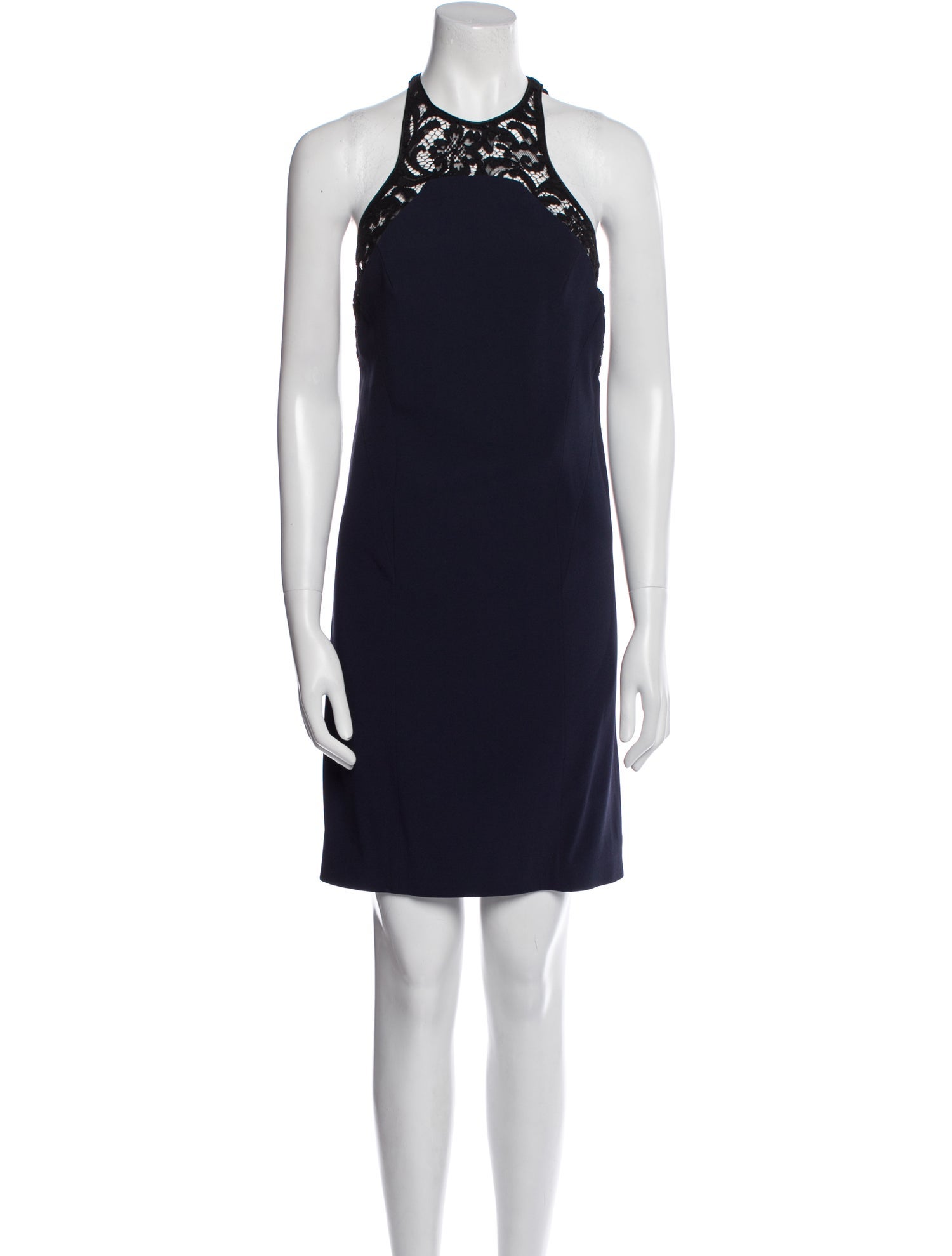 Galvan Halterneck Knee-Length Dress