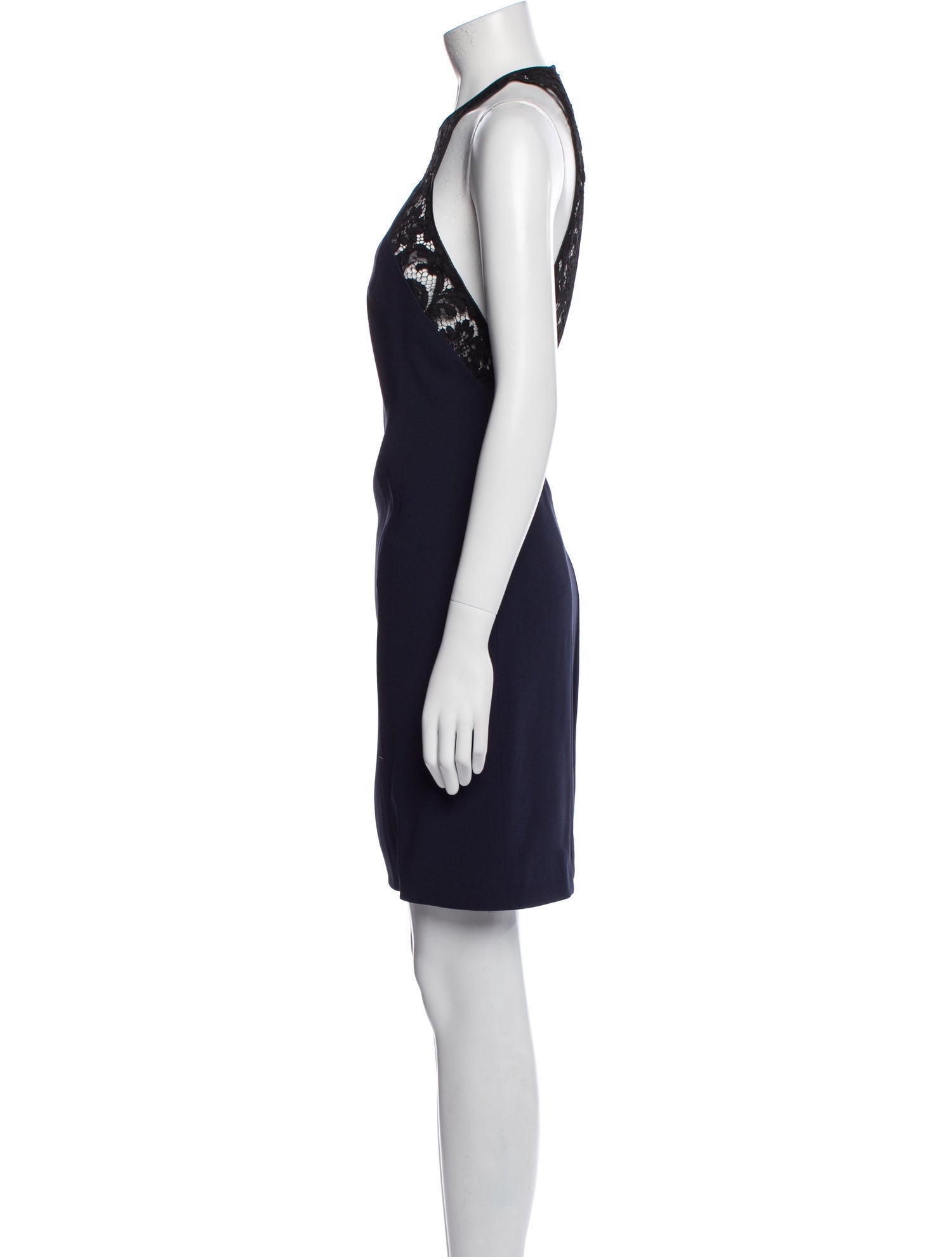 Galvan Halterneck Knee-Length Dress