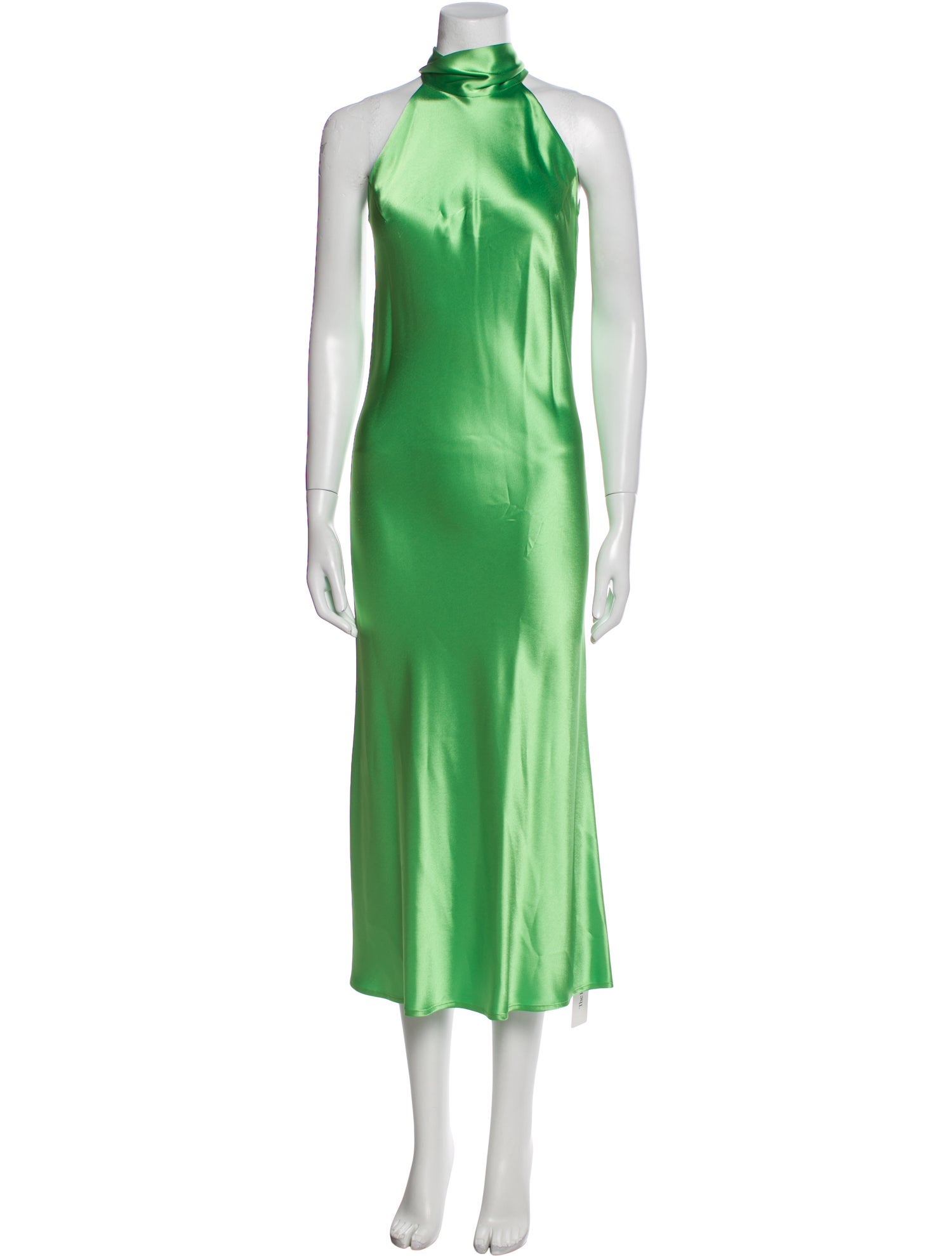 Galvan Mock Neck Midi Length Dress