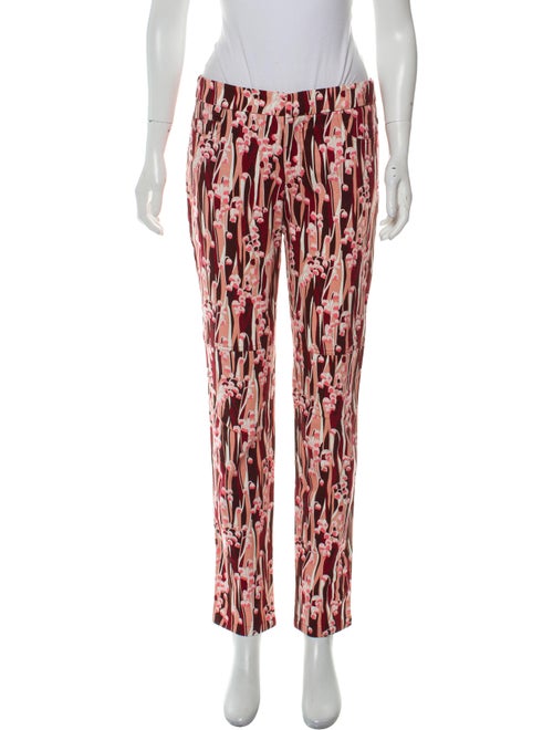Giamba Mid-Rise Printed Jeans Pink