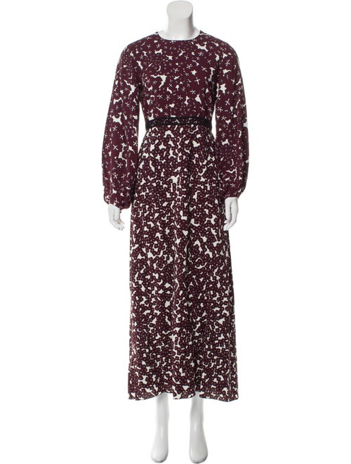 Giamba Floral Printed Maxi Dress white