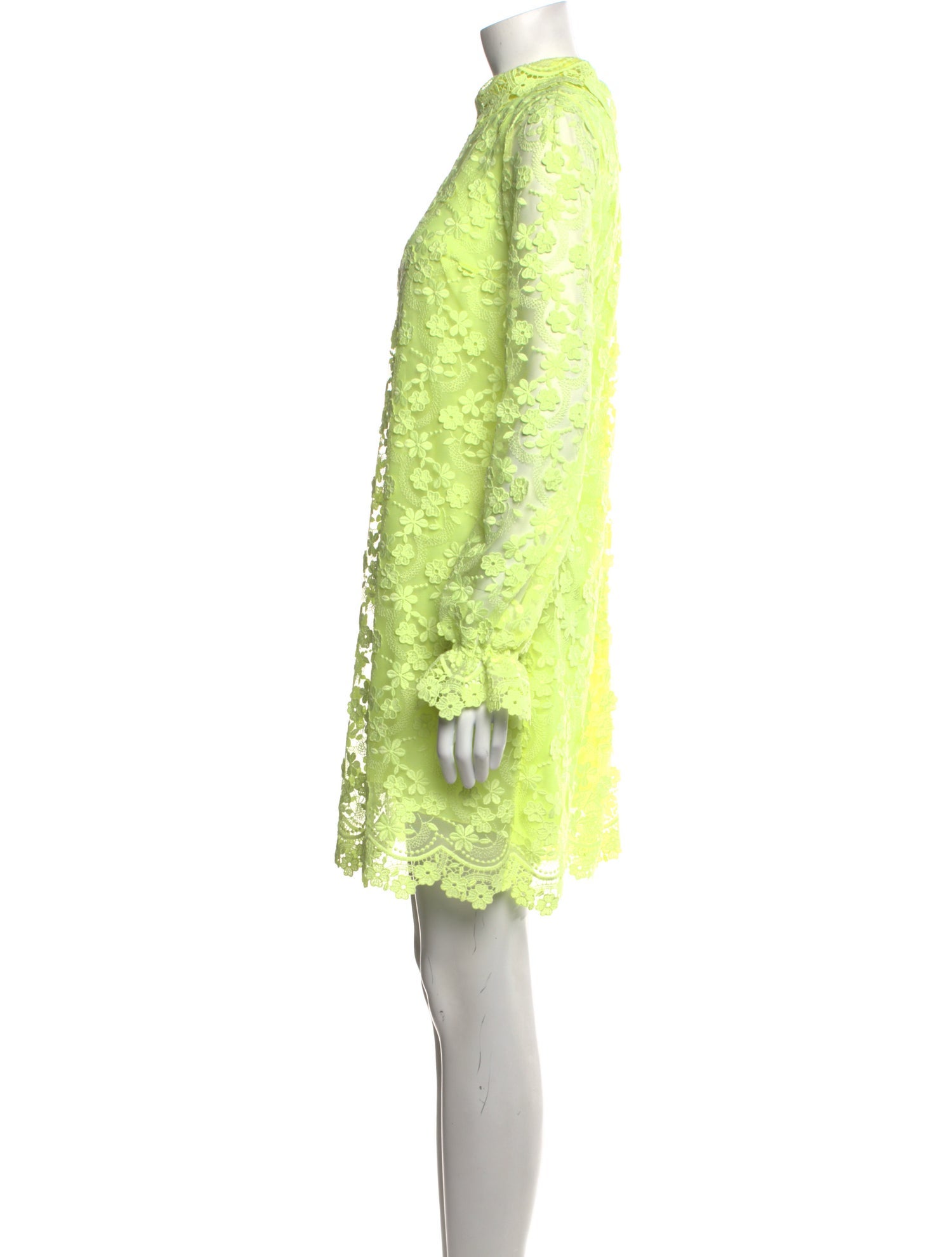 Giamba Lace Pattern Mini Dress - Yellow Dresses, Clothing - GMB21969 | The  RealReal