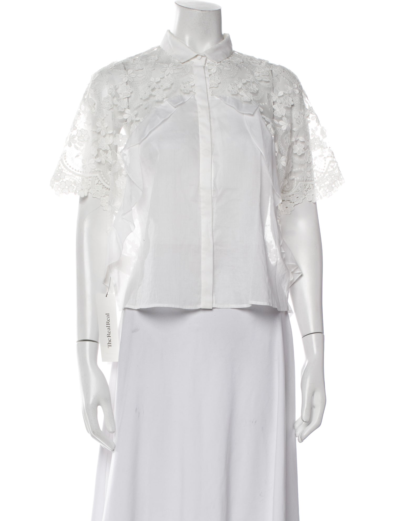 Giamba Mock Neck Short Sleeve Crop Top