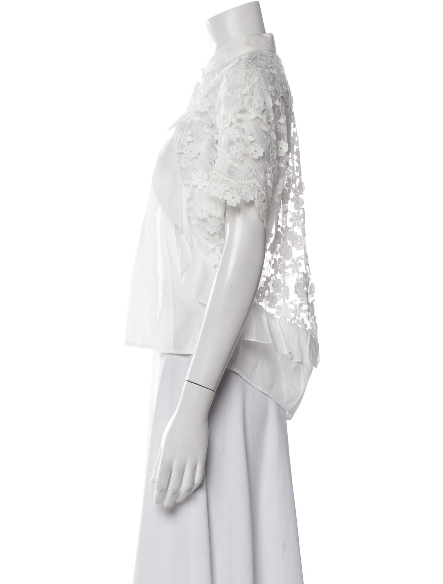 Giamba Mock Neck Short Sleeve Crop Top