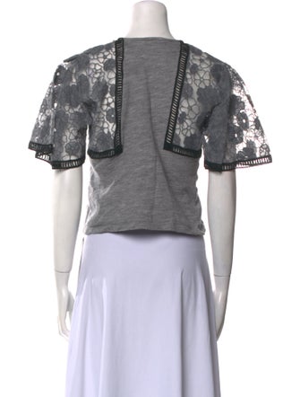 Giamba Wool Patterned Crop Top