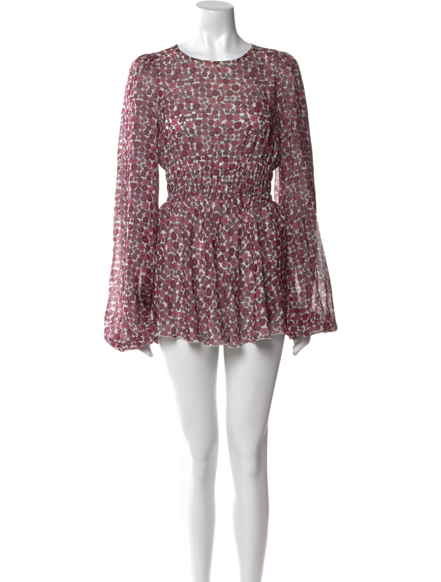 Giamba Floral Print Mini Dress