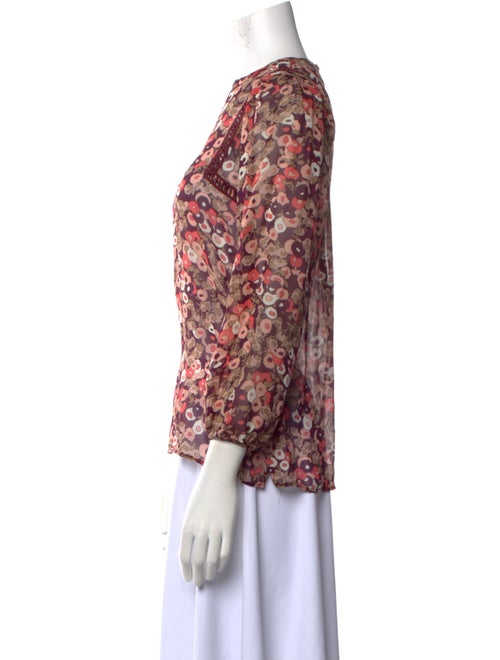Giamba Silk Floral Print Blouse
