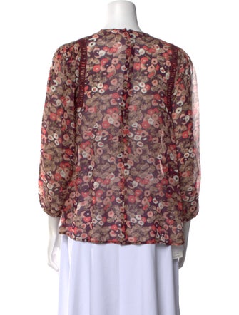 Giamba Silk Floral Print Blouse
