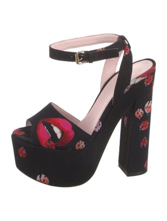 Giamba Printed Slingback Pumps