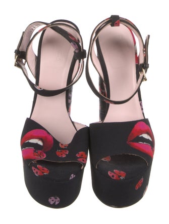 Giamba Printed Slingback Pumps