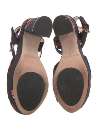 Giamba Printed Slingback Pumps