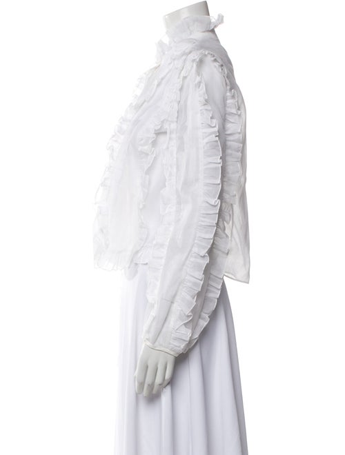 Giamba Mock Neck Long Sleeve Blouse