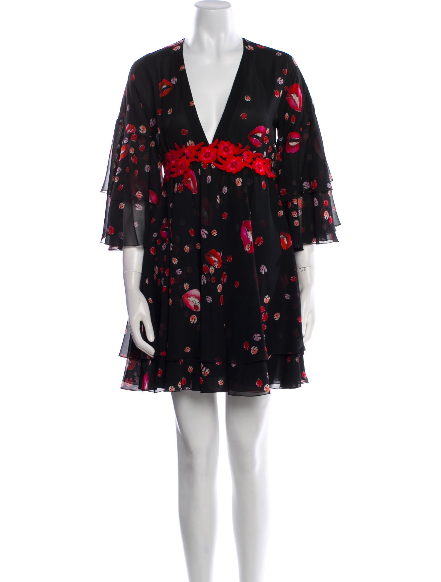 Giamba Silk Mini Dress