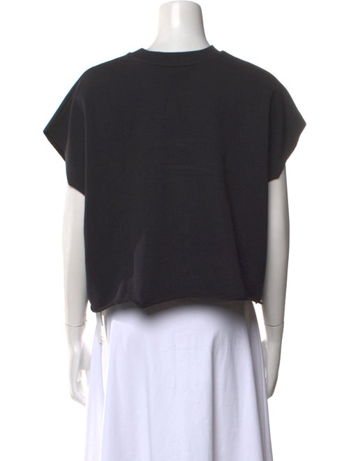 Giamba Graphic Print Crew Neck Crop Top