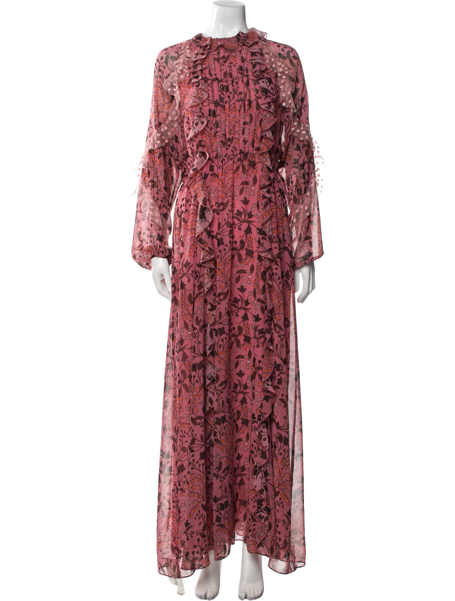 Giamba Floral Print Long Dress