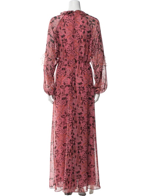 Giamba Floral Print Long Dress