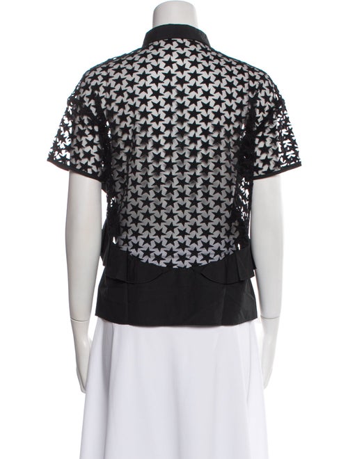 Giamba Mock Neck Short Sleeve Crop Top